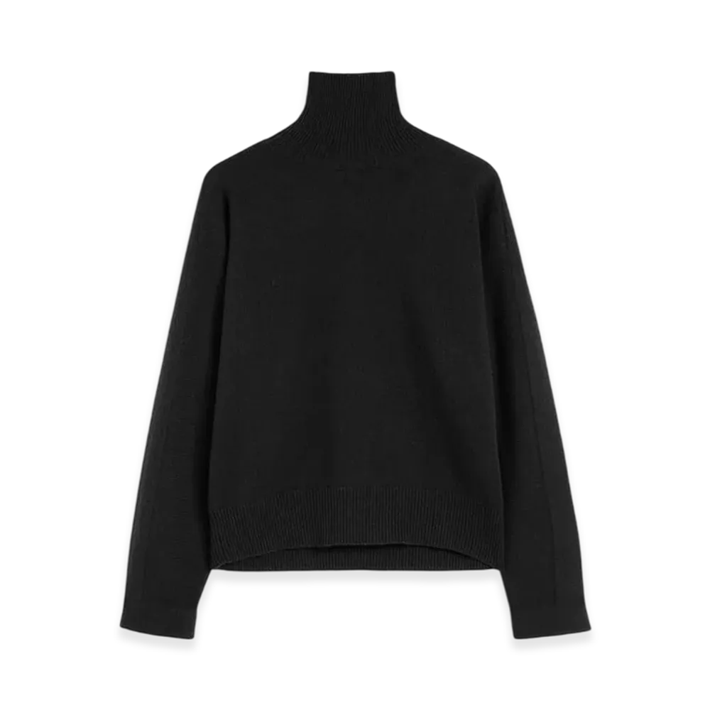 Jil Sander Wool Blend High-Neck Sweater "Black"