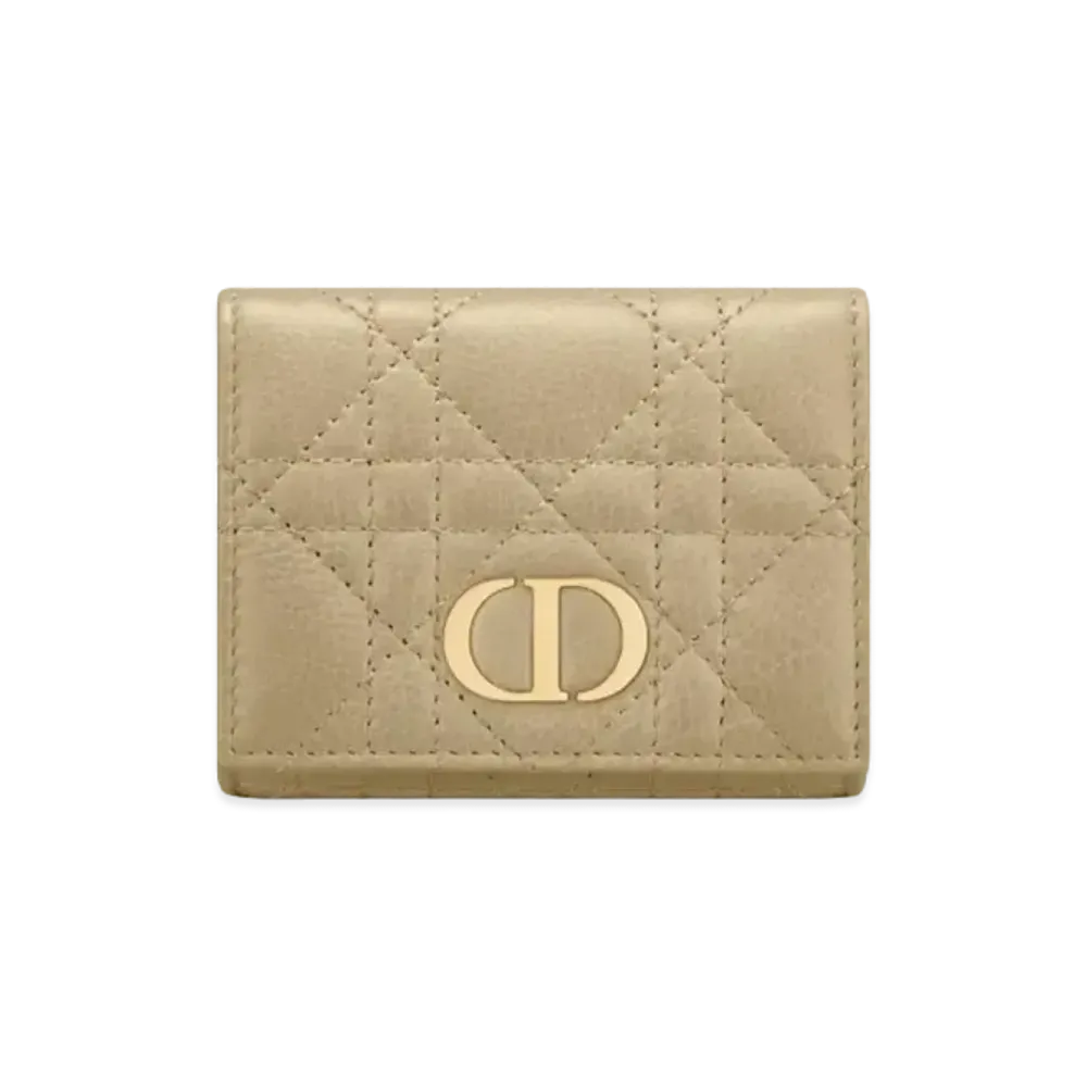 Dior Dior Caro Compact Wallet "Beige"