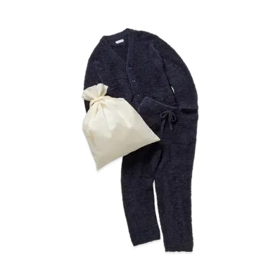 GELATO PIQUE Homme Wrapped Basic Gelato Cardigan & Long Pants Set "Navy"