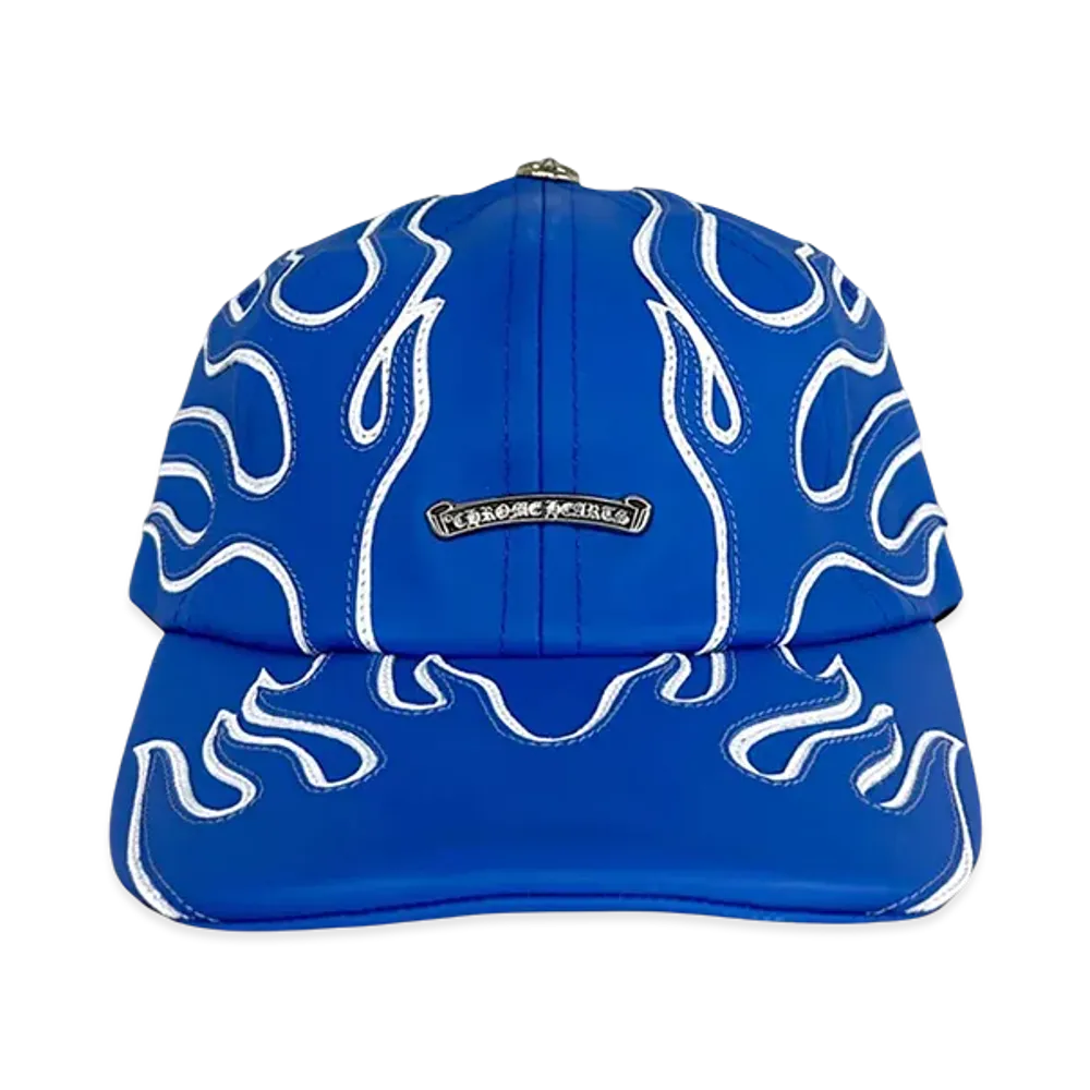 Chrome Hearts Leather Flame 6 Panel Gunslinger Hat "Blue"