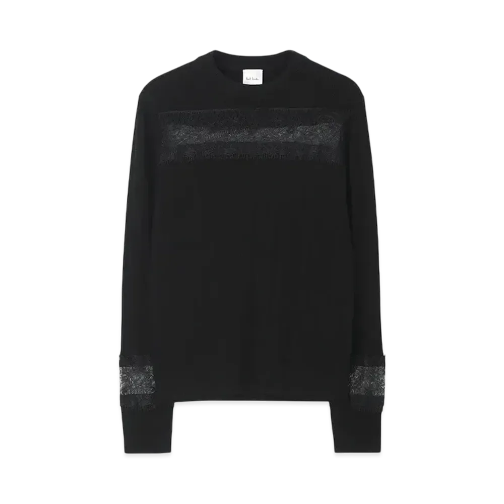Paul Smith Women's See-Through Lace Knit "Black"