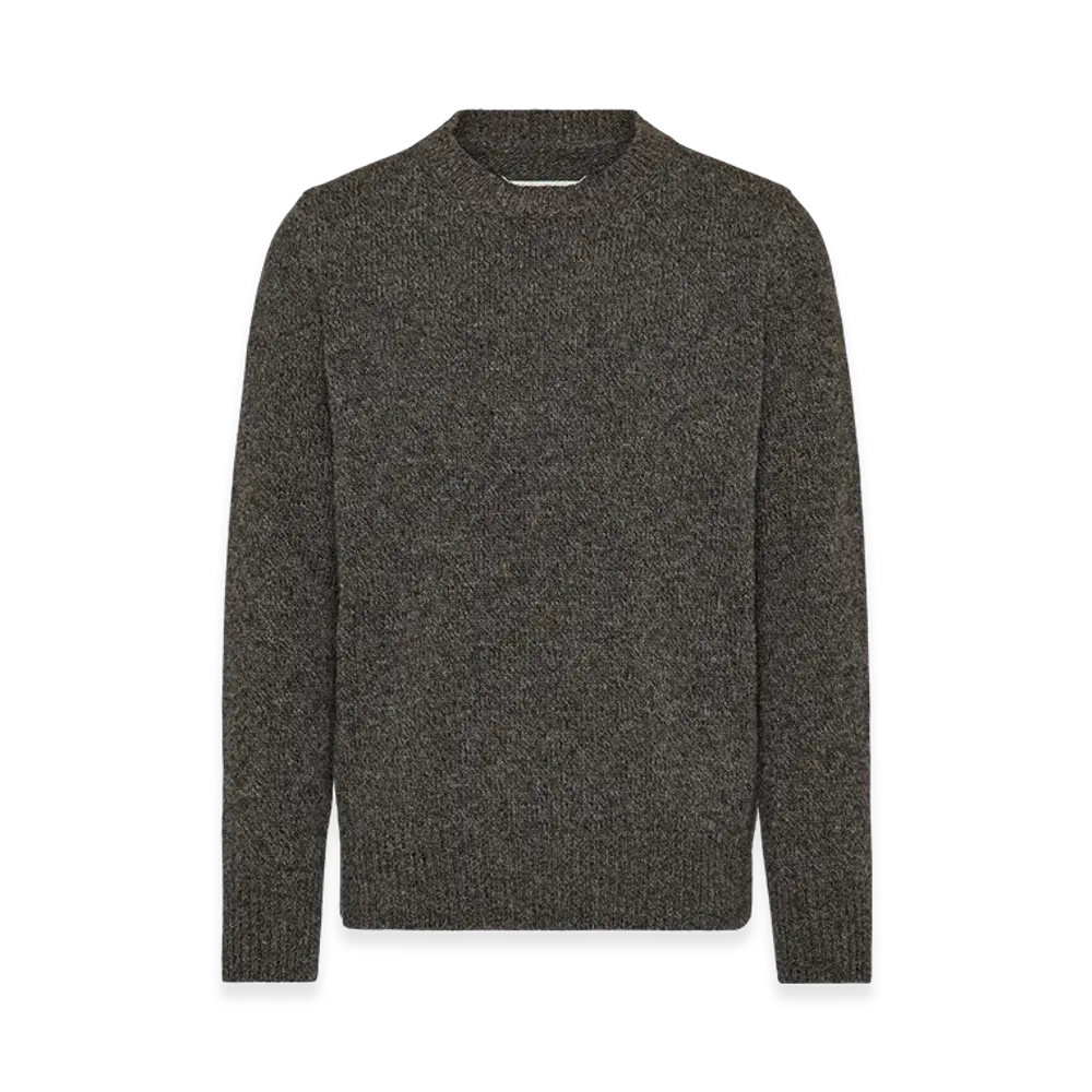 Maison Margiela Men's Shetland Wool Knit Sweater "Dark Gray"
