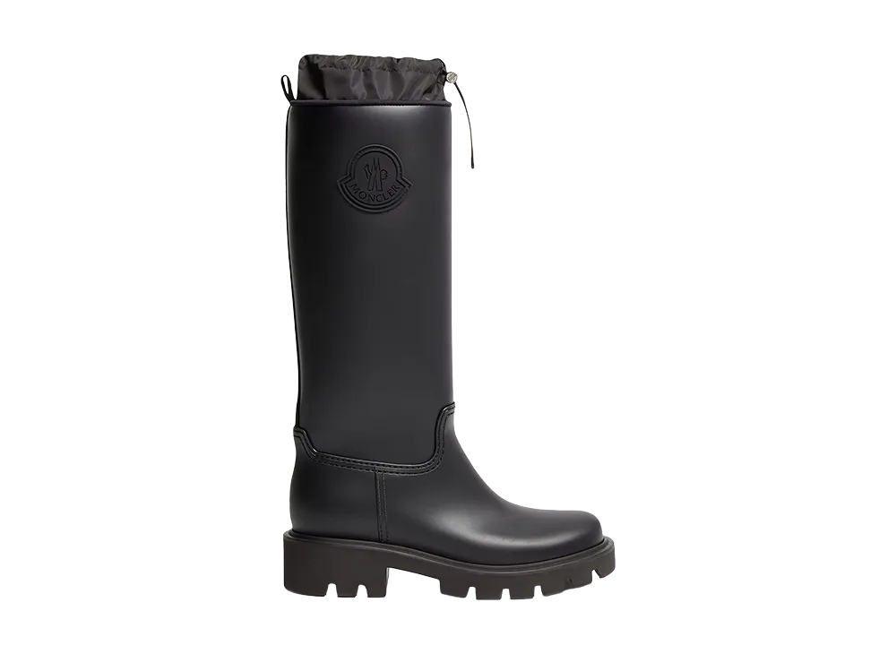 Moncler Women's Kickstream High Rain Boots "Black"