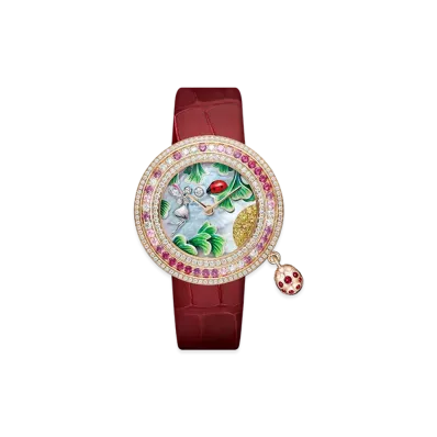 Van Cleef & Arpels Charms Coccinelle Feerique watch "18K Rose gold/Sapphire/Diamond/Mother-of-pearl/Ruby"