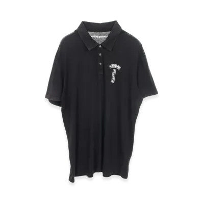 Chrome Hearts BS Fleur Button Polo Shirt "Black"