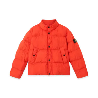 Stone Island Crinkle Reps Ny Recycled Nylon Bomber "Orange"