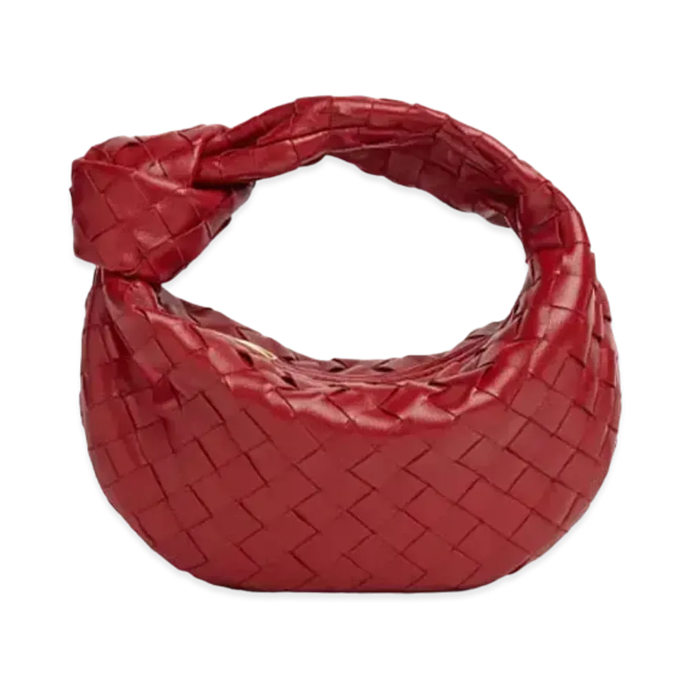 Bottega Veneta Mini The Jodie Hand Bag "Dark Red"