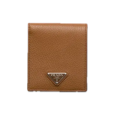 PRADA Leather Wallet with Coin Purse "Cognac"