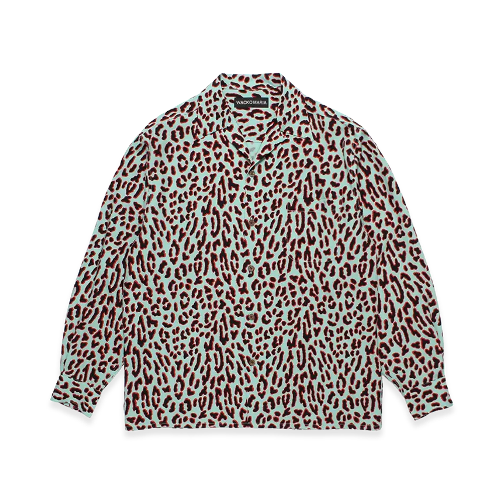 WACKO MARIA Leopard Hawaiian Shirt "Mint"