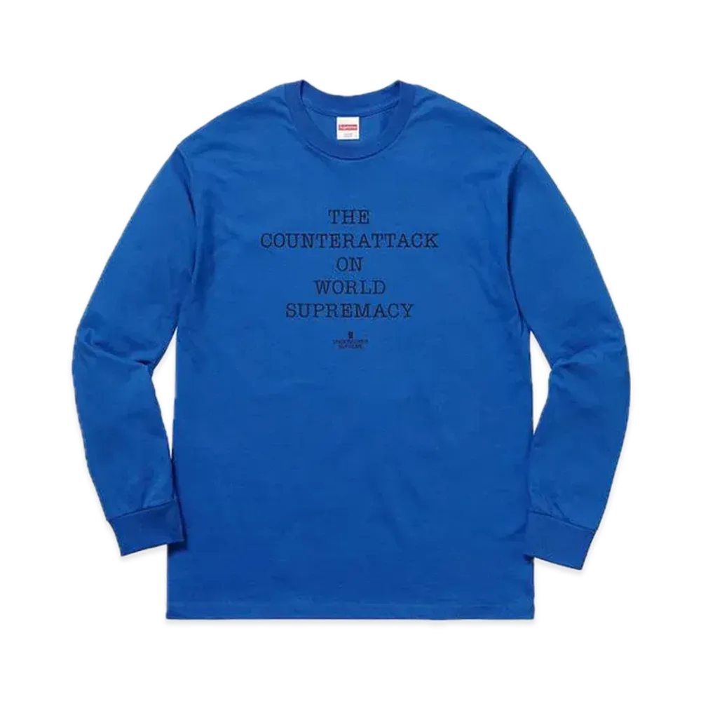 Supreme x UNDERCOVER Public Enemy Counterattack L/S Tee "Royal"