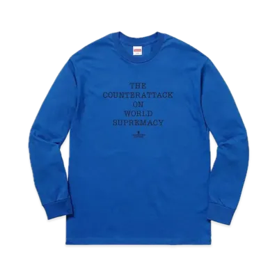 Supreme x UNDERCOVER Public Enemy Counterattack L/S Tee "Royal"
