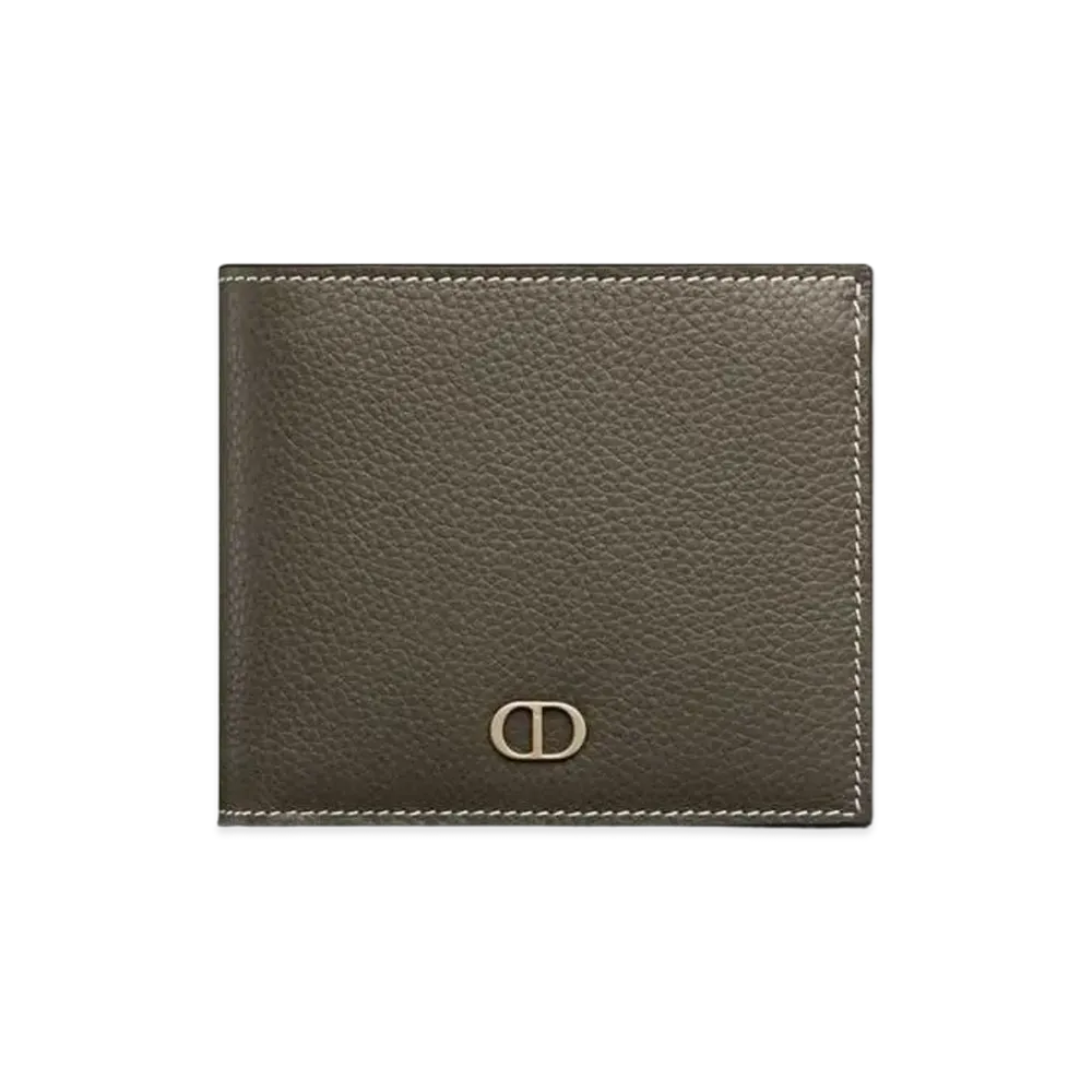 Dior Wallet With Coin Case CD Icon Grained Calfskin "Ebony"