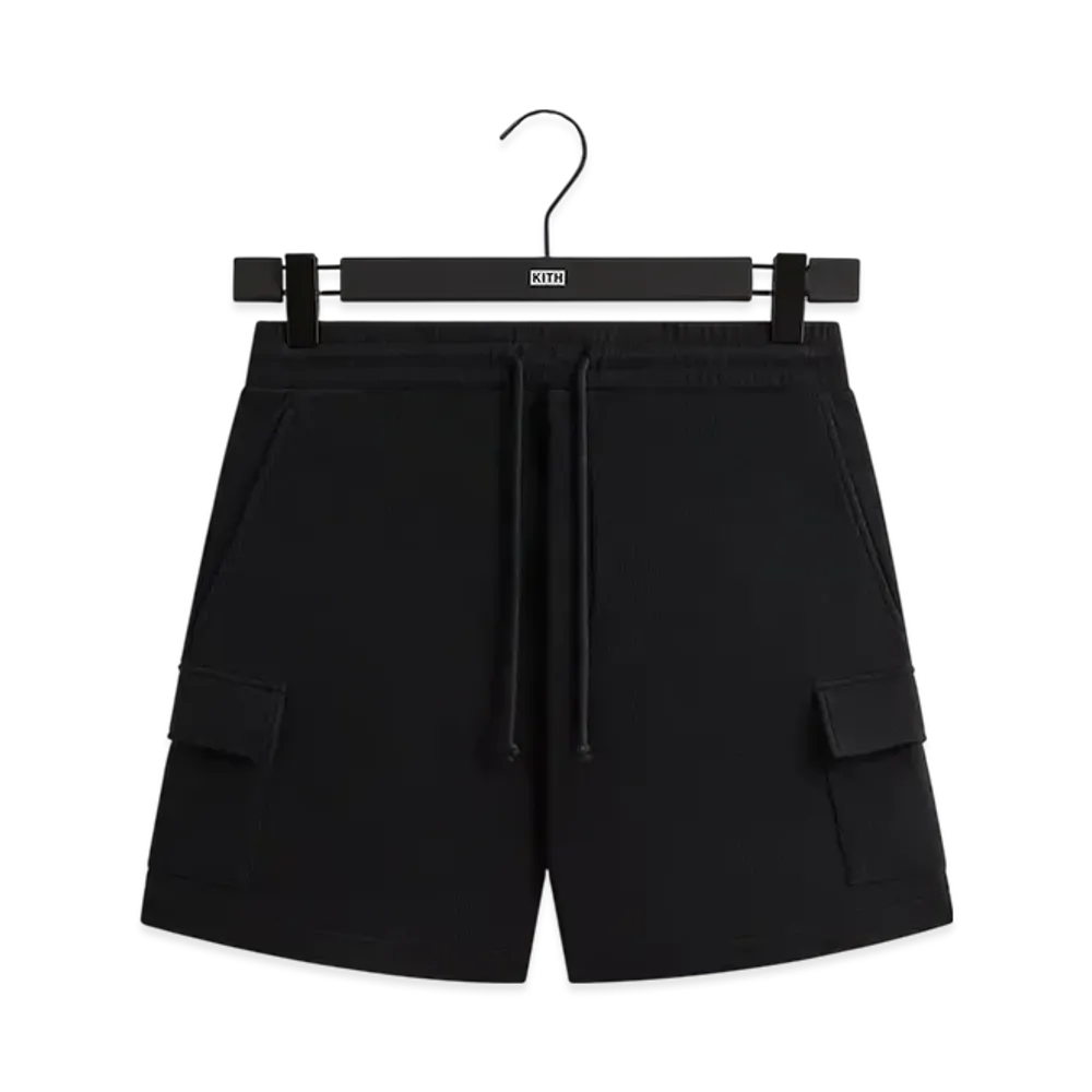 Kith Micro Waffle Fairfax Cargo Short "Black"