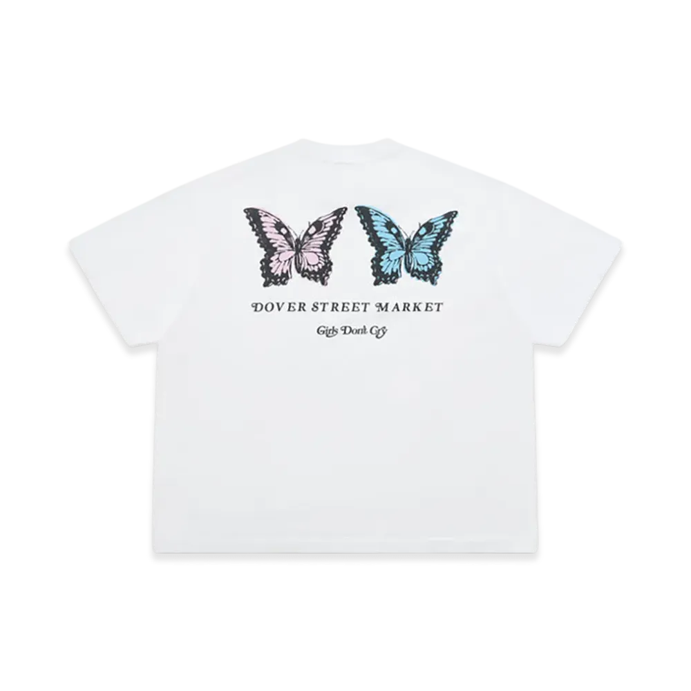 Dover Street Market x VERDY Girls Don't Cry DSM Butterfly T-Shirt "White"