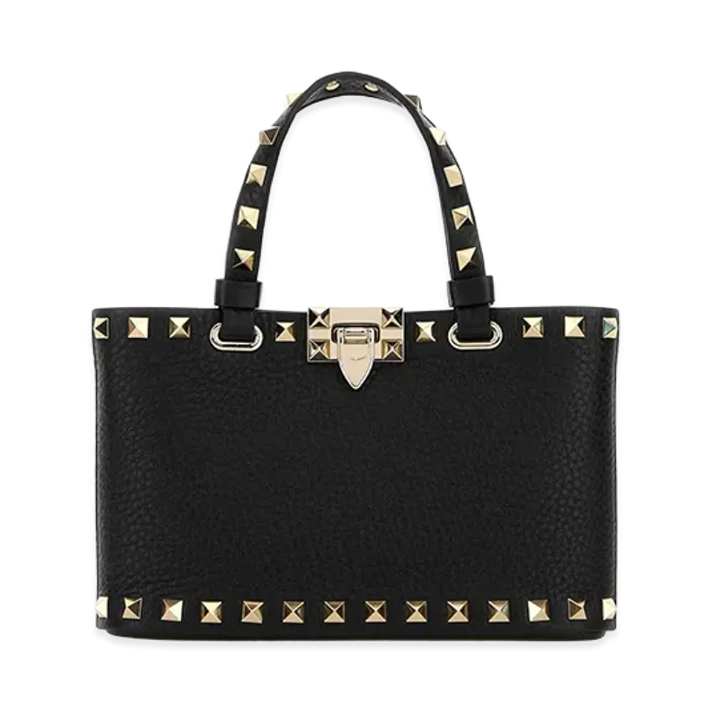 Valentino Women's Leather Rockstud Handbag "Black"