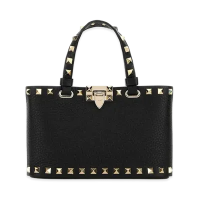 Valentino Women's Leather Rockstud Handbag "Black"