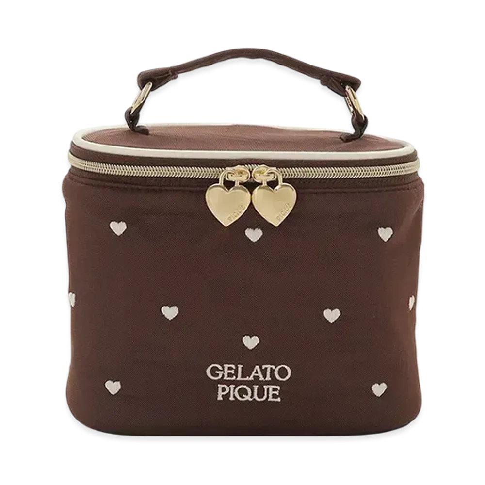 GELATO PIQUE Heart Tulle Vanity Pouch "Brown"