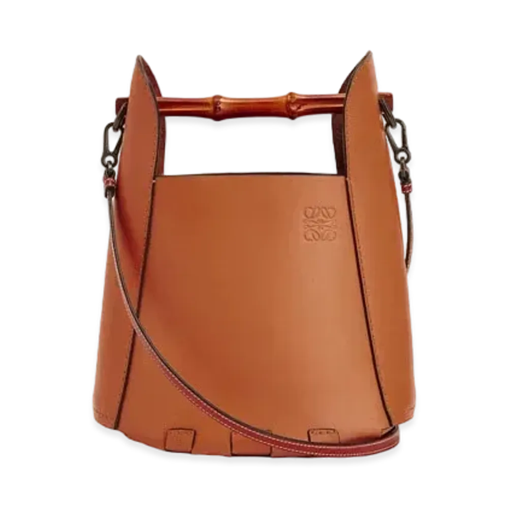 LOEWE Bamboo Bucket Bag In Calfskin "Tan"