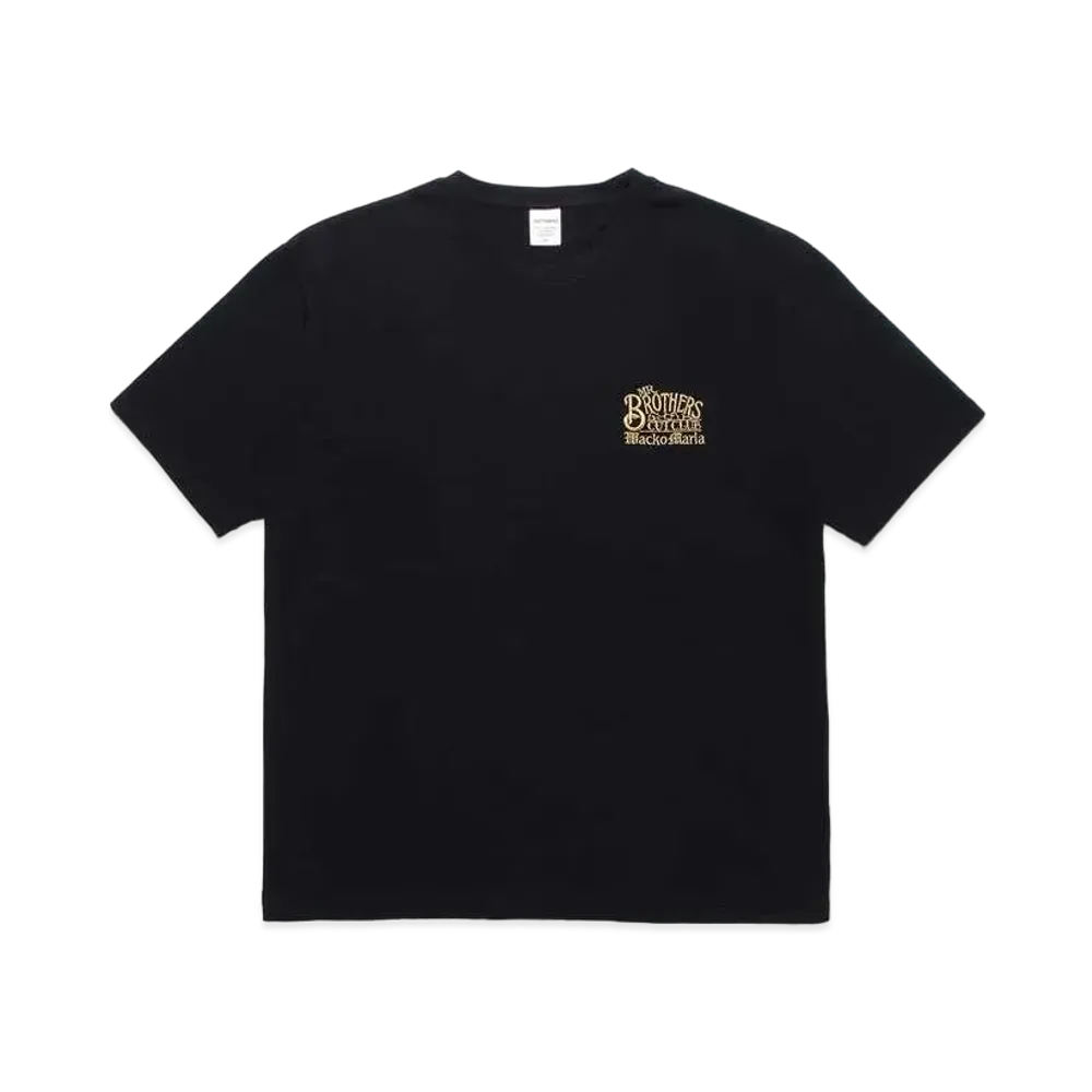WACKO MARIA MR.BROTHERS CUT CLUB / WASHED HEAVY WEIGHT T-SHIRT (TYPE-1) "Black"
