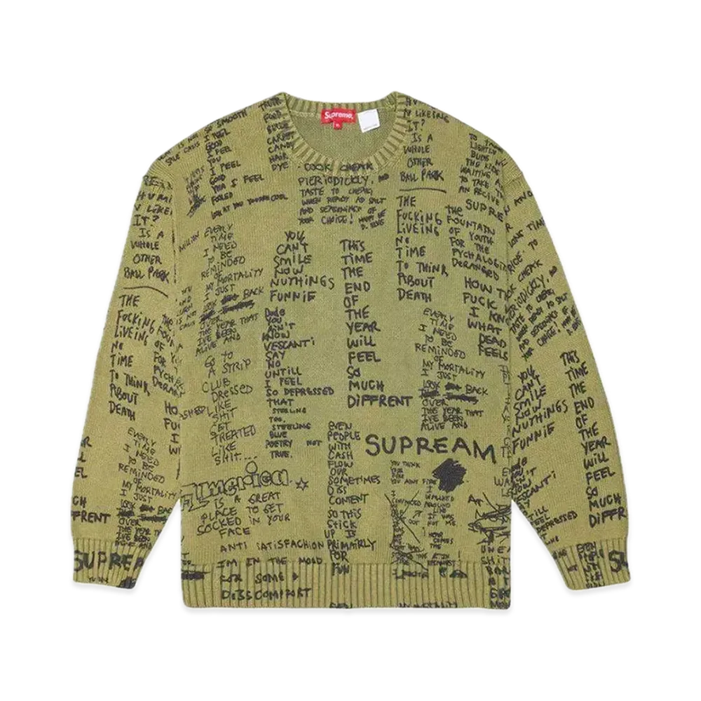 Supreme Gonz Poems Sweater "Olive"