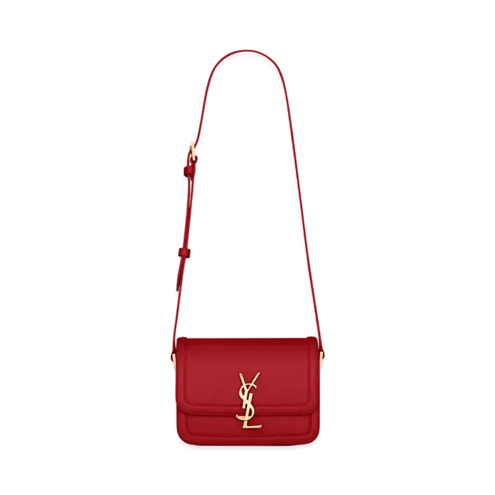 Saint Laurent Solferino Small Satchel In Box Saint Laurent Leather "Eros Red"