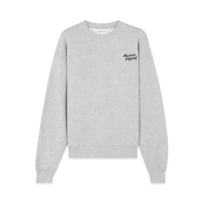 Maison Kitsune Handwriting Comfort Sweatshirt "Light Grey Melange/Black"