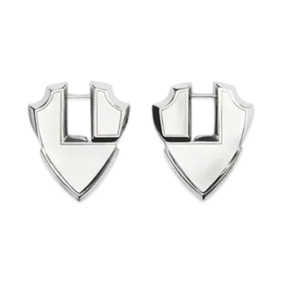 Burberry Shield Earrings "Silver"