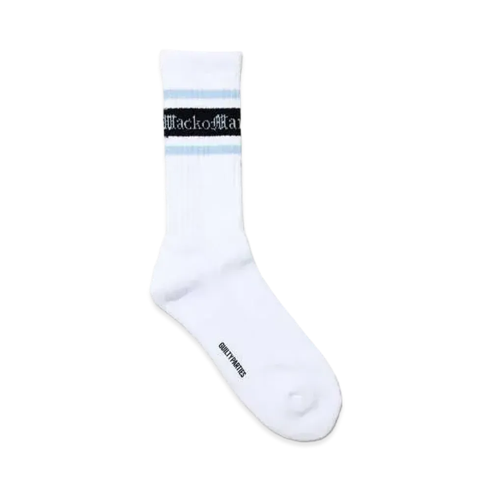 WACKO MARIA Logo Jacquard Socks "Sax"