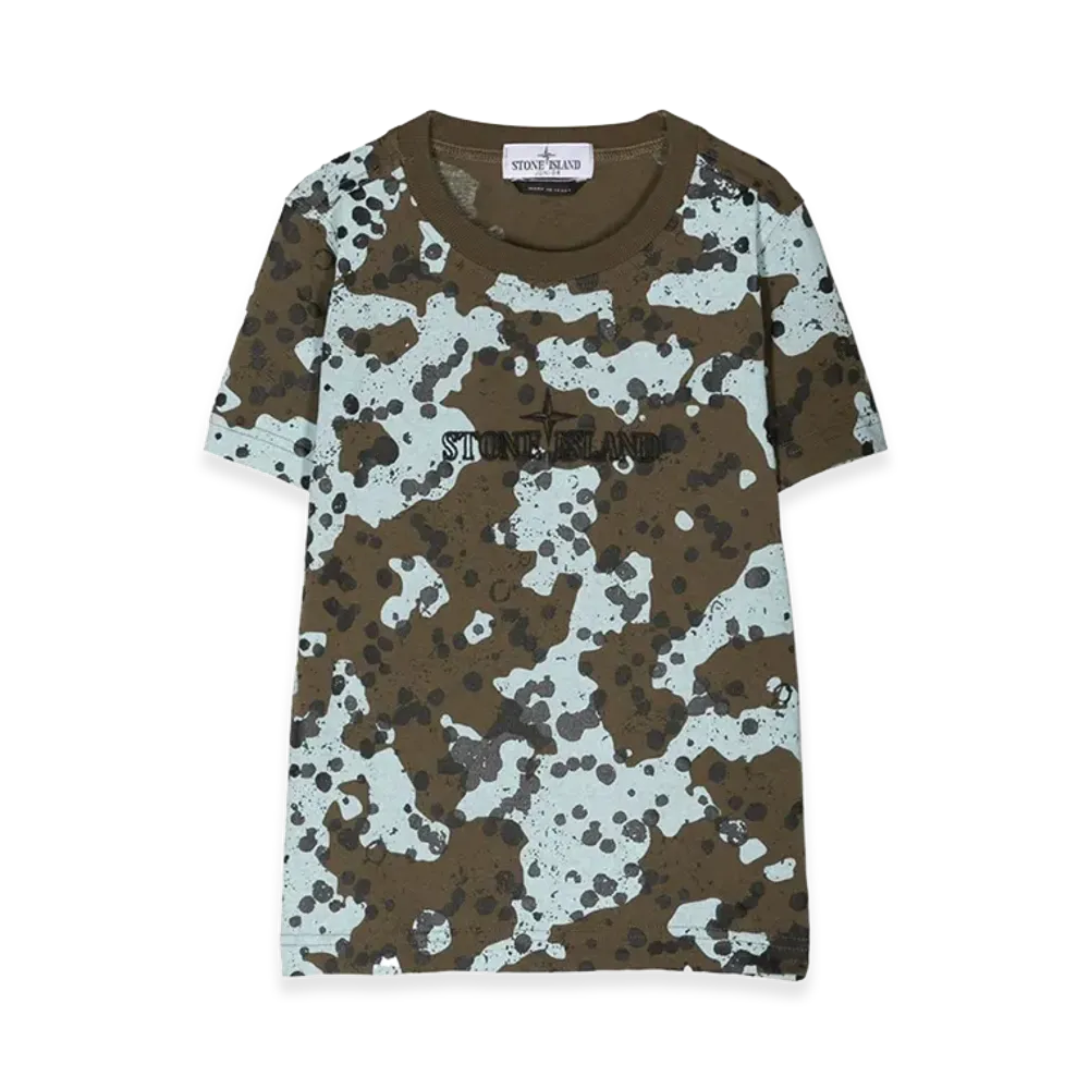 Stone Island Kids Camo T-Shirt "Green"