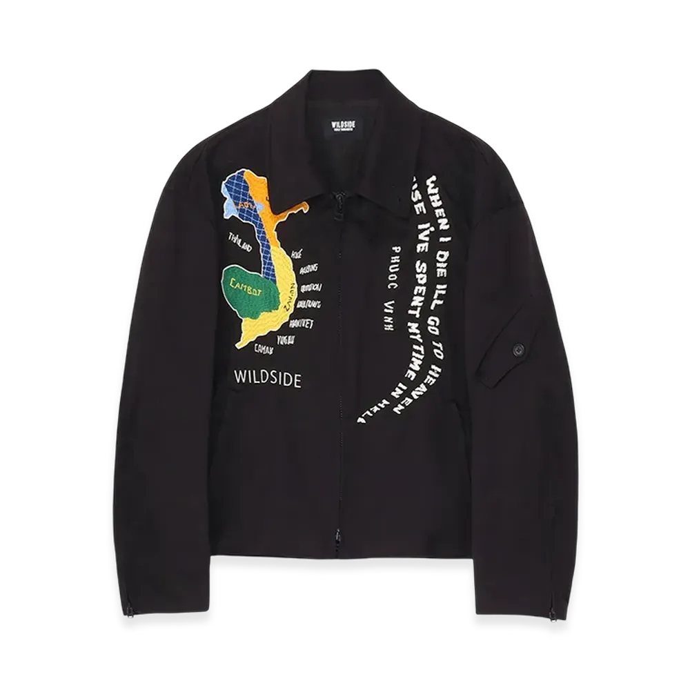 WILDSIDE YOHJI YAMAMOTO Cotton Chino Vietnam Jacket A "Black"