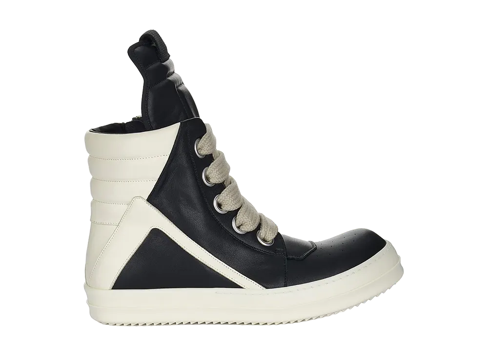 Rick Owens SS26 Jumbolace Geobasket "Black/Milk"