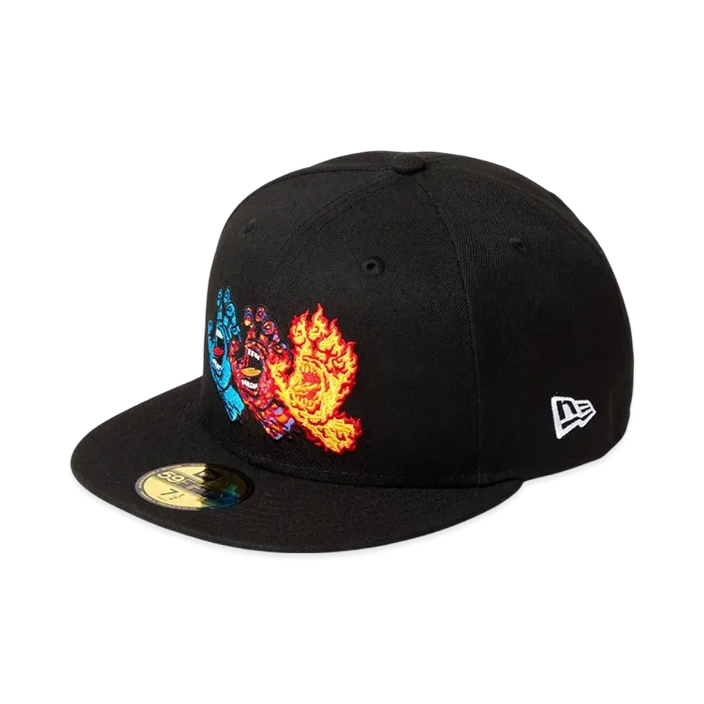 NEW ERA x SANTA CRUZ Skateboards 59Fifty 3 Screaming Hand "Black"