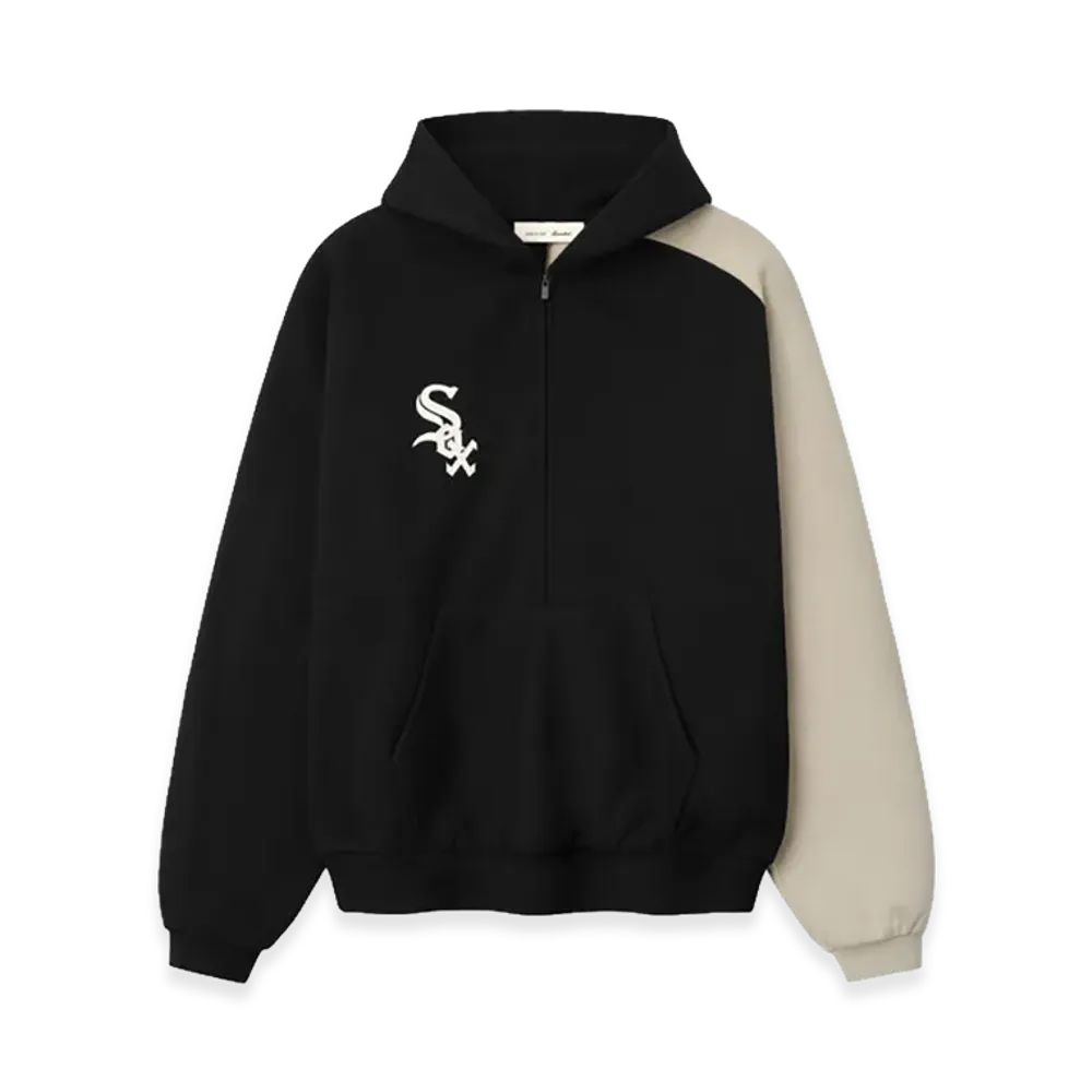 FEAR OF GOD x MLB White Sox Raglan Half Zip Sport Hoodie "Black"
