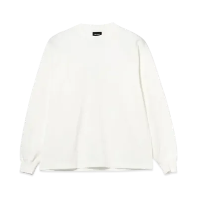 BEAMS Cotton Jersey Long Sleeve Tee "White"