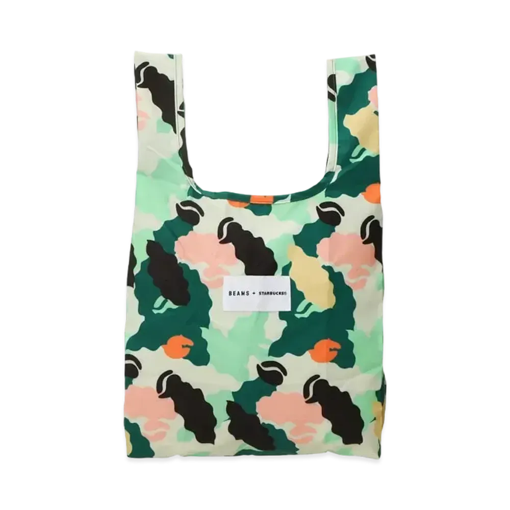 BEAMS x STARBUCKS Pocketable Eco Bag "Coffee Tree"