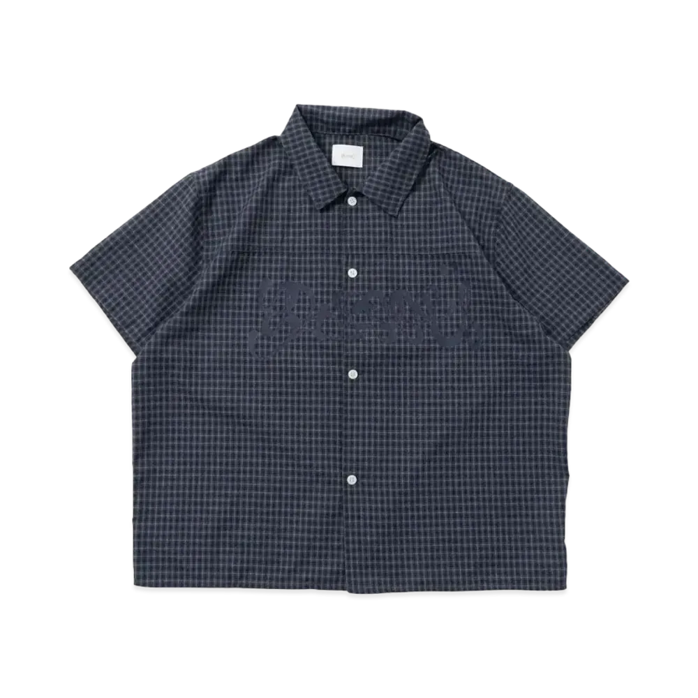 BLESS U SS Check Shirt "Navy"