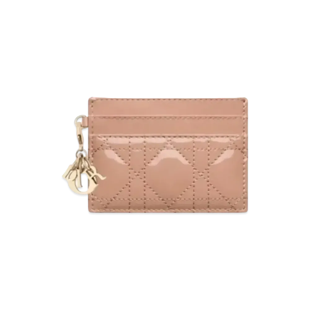 Dior Five Grid Card Holder "Rose Pink"