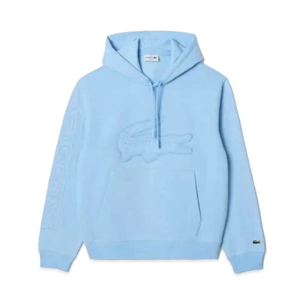 LACOSTE Oversize Logo Stitch Sweat Hoodie "Light Blue"