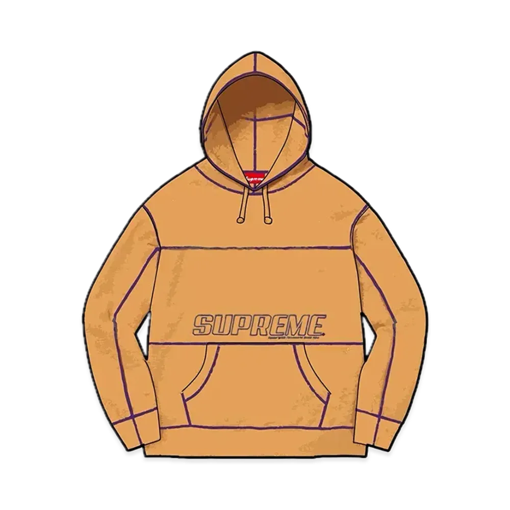 Supreme Coverstitch Hooded Sweatshirt "Dusty Gold"