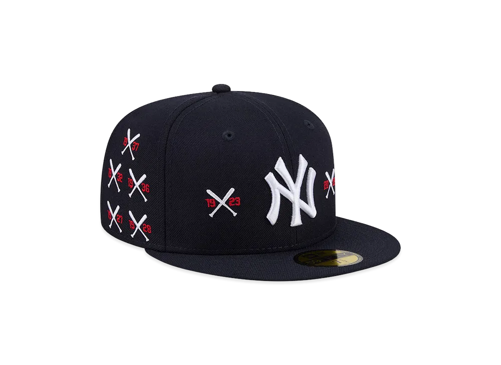 NEW ERA x Spike Lee Joint 59Fifty New York Yankees World Series Championships Mini Bats "Navy"
