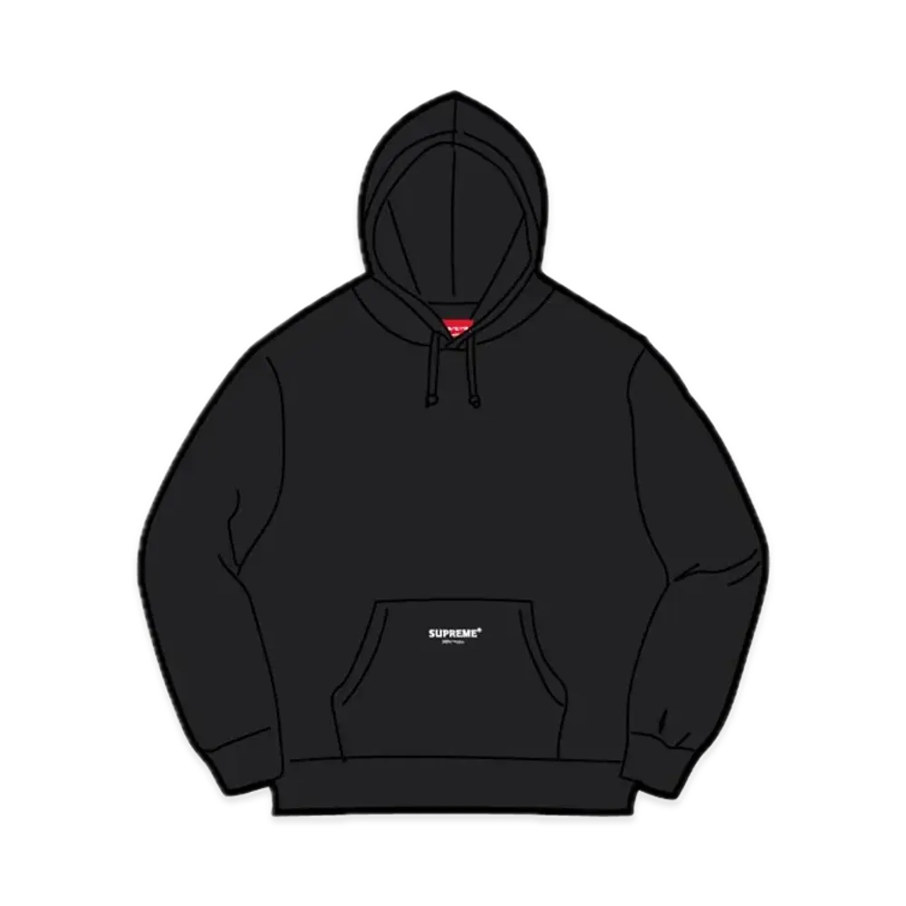 Supreme Micro Logo Hooded Sweatshirt "Black"