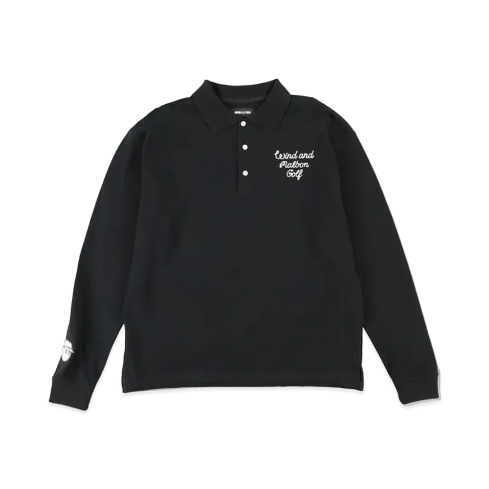 WIND AND SEA MALBON X WDS L/S POLO "Black"