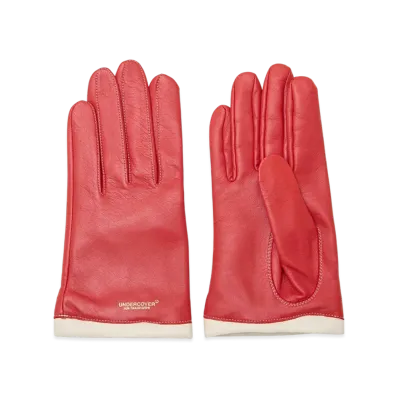 UNDERCOVER Sheepskin Gloves "Red"