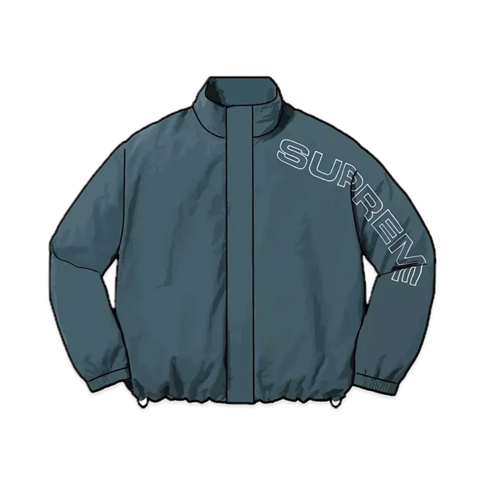 Supreme Spellout Embroidered Track Jacket "Dark Blue"