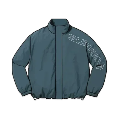Supreme Spellout Embroidered Track Jacket "Dark Blue"