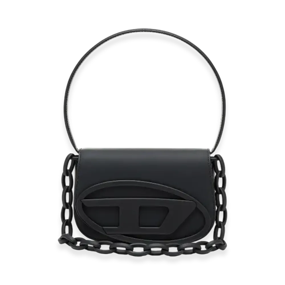 Diesel 1Dr 1Dr-Iconic Shoulder Bag In Matte Leather "Black"