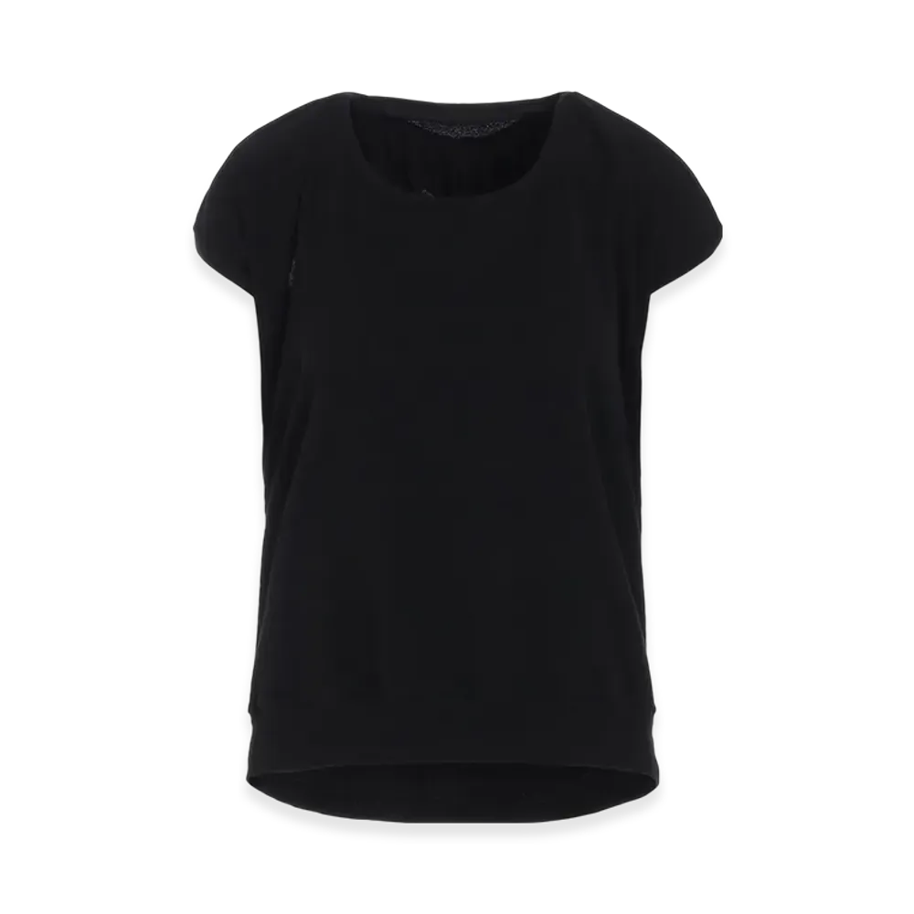 Yohji Yamamoto High Twisted Milano Rib Draped Sleeveless T "Black"