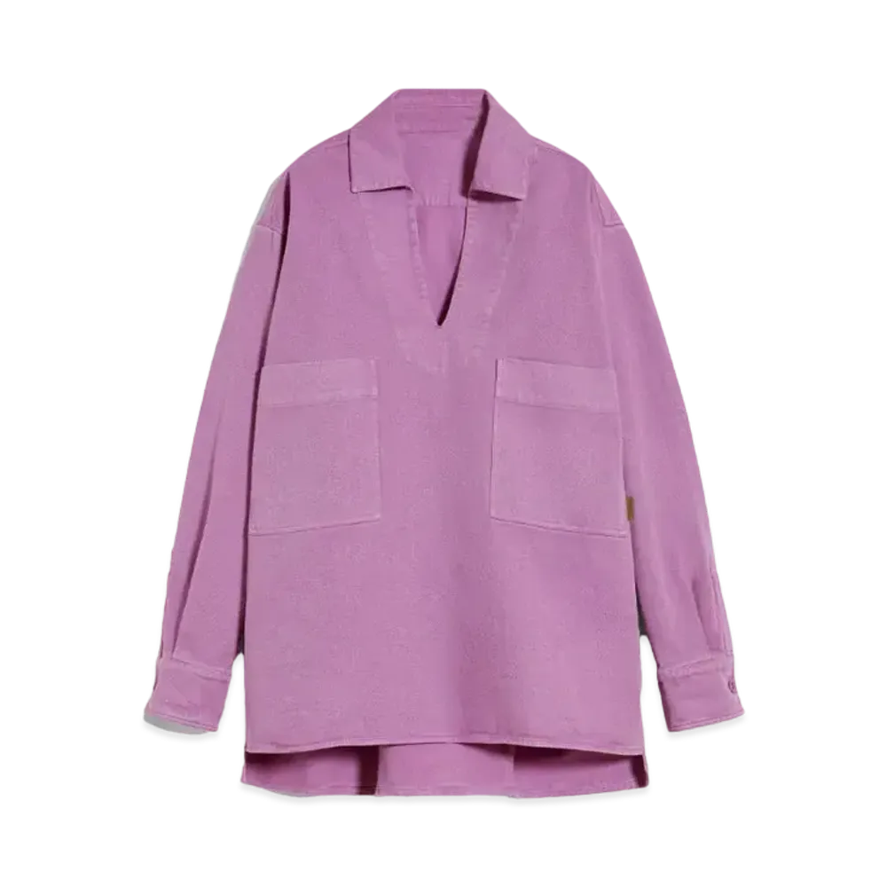 Max Mara Loretta Cotton Drill Oversized Shirt "Mauve"