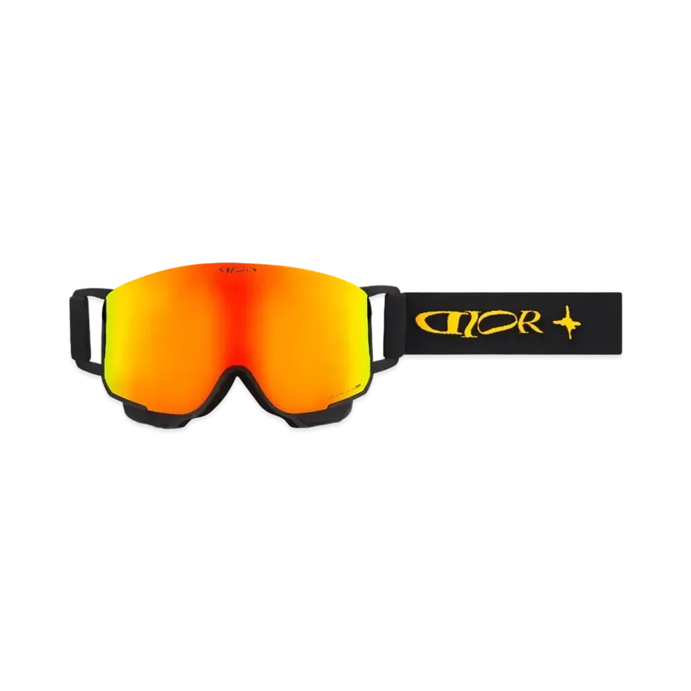 Dior x LEWIS HAMILTON Ski Goggles Regular Fit with Signature and Mirrored Lens "Black/Orange"