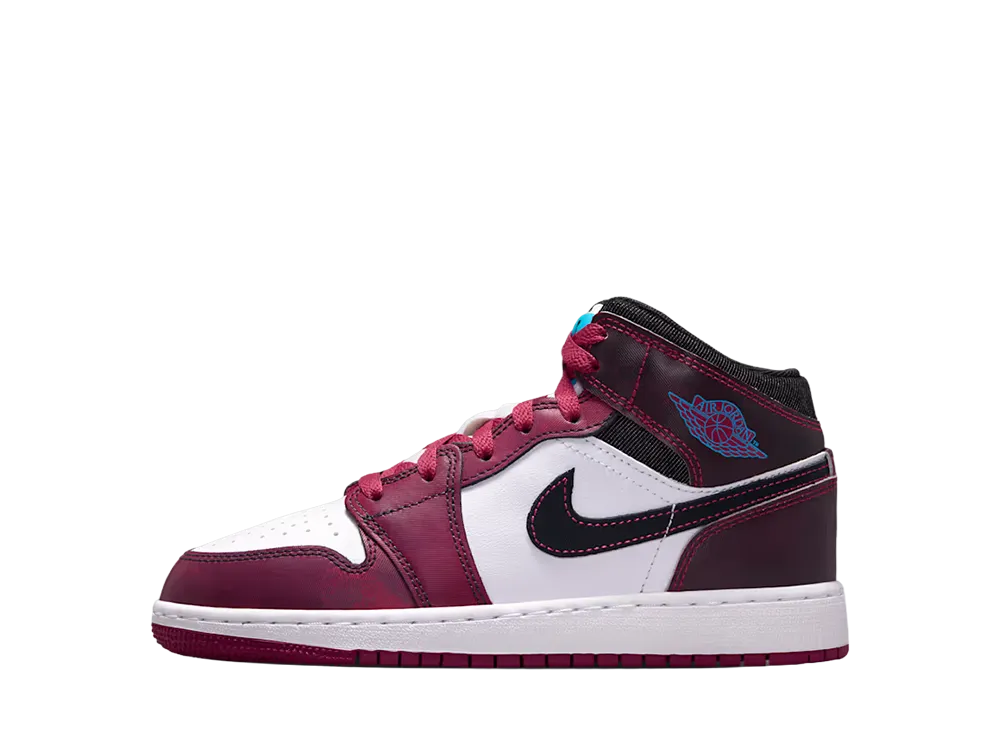 Nike GS Air Jordan 1 Mid SE "Sweet Beet/Off-Noir/White/Desert Pink"